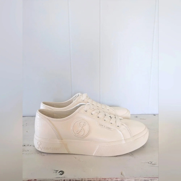 Sam & Libby Dina Platform Sneaker in White size 7.5 Classic - Picture 2 of 7